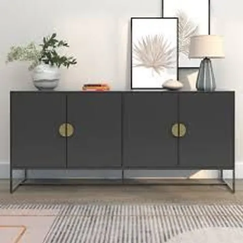 BOXED LOFT24 BARI 4 DOOR ANTHRACITE SIDEBOARD (1 BOX)