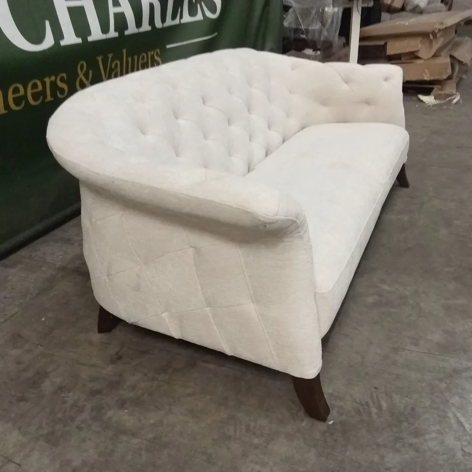 DANETTI LUXE IVORY CHENILLE 3 SEATER SOFA RRP £1999