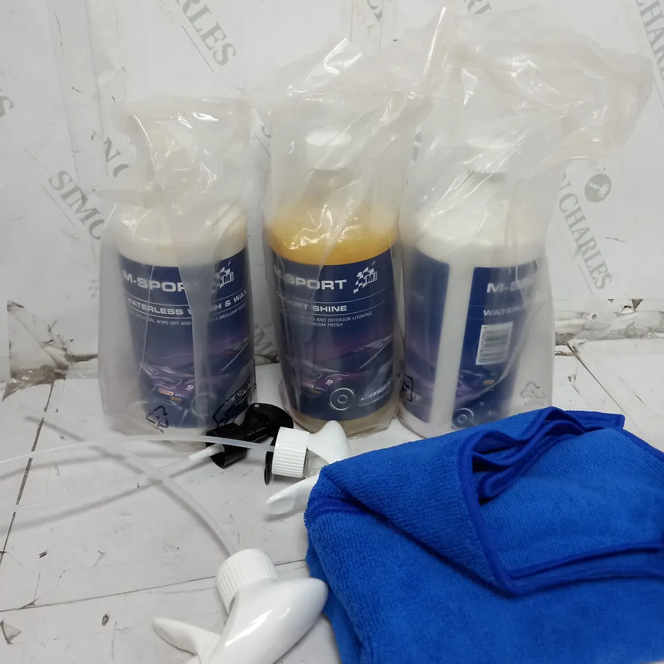M-SPORT WATERLESS WASH 7 PIECE CAR CLEANING KIT