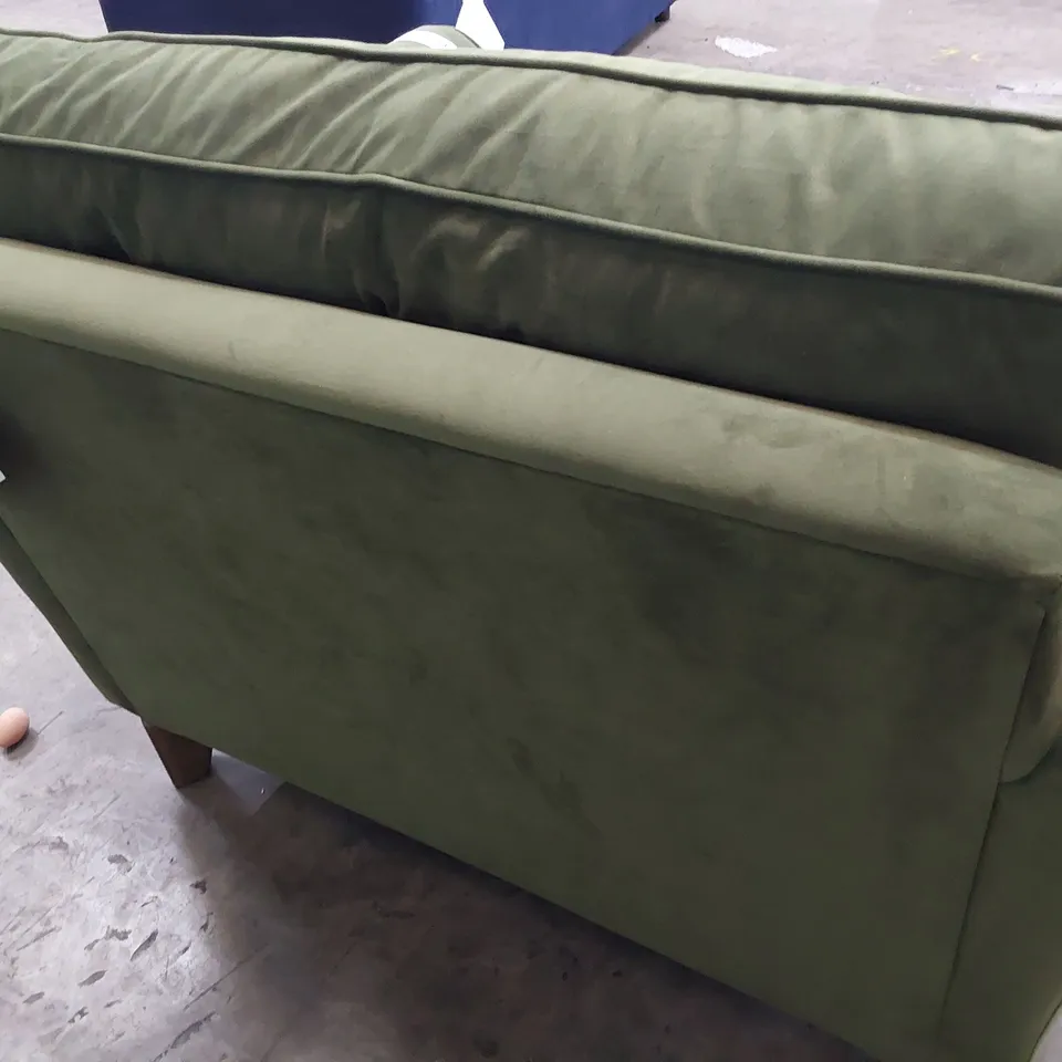 QUALITY BRITISH MADE LOUNGE Co SNUGGLER CHAIR GREEN PLUS FABRIC 