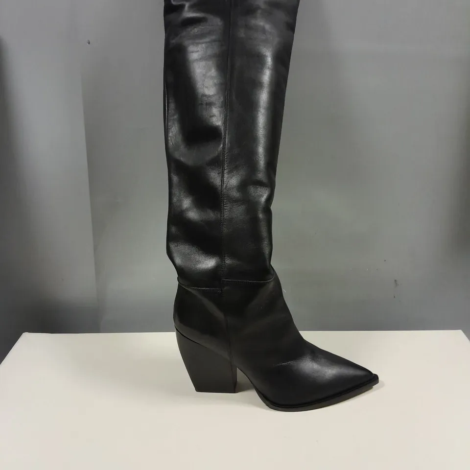 BOXED PAIR OF ALLSAINTS REINA BOOTS IN BLACK - 8