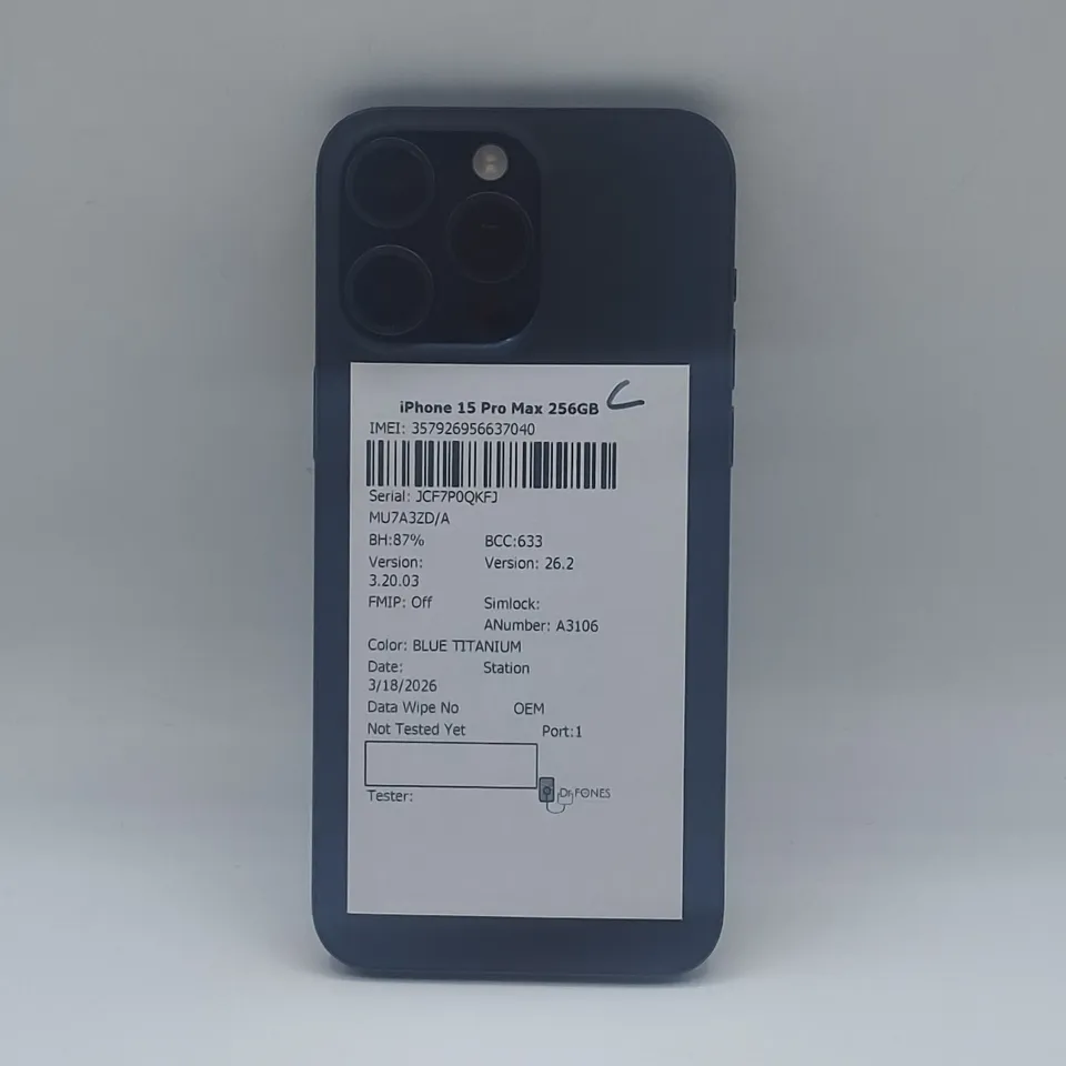 UNBOXED APPLE IPHONE 15 PRO MAX 256GB IN BLUE TITANIUM - A3106