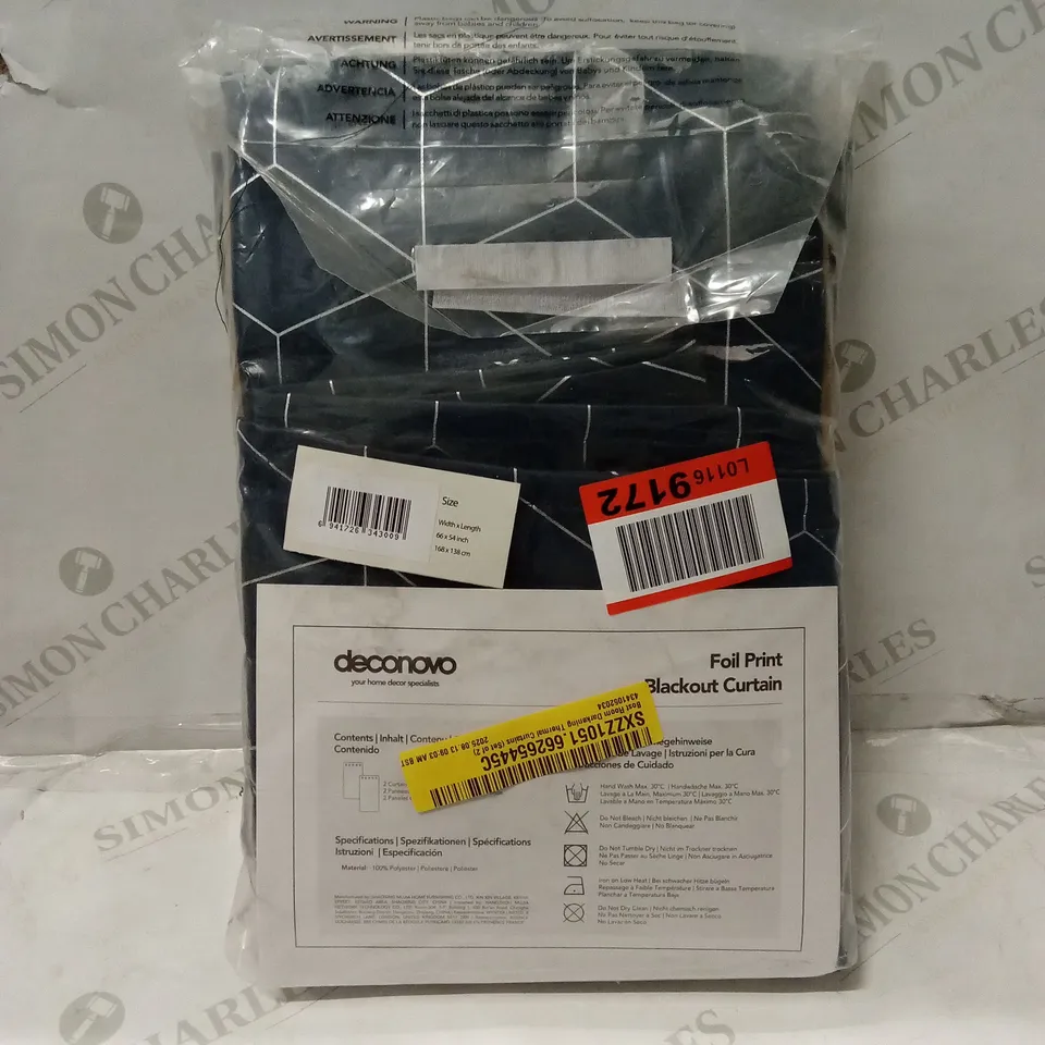 BAGGED BOST BLACKOUT THERMAL CURTAINS - NAVY BLUE // SIZE: 168 x 138cm