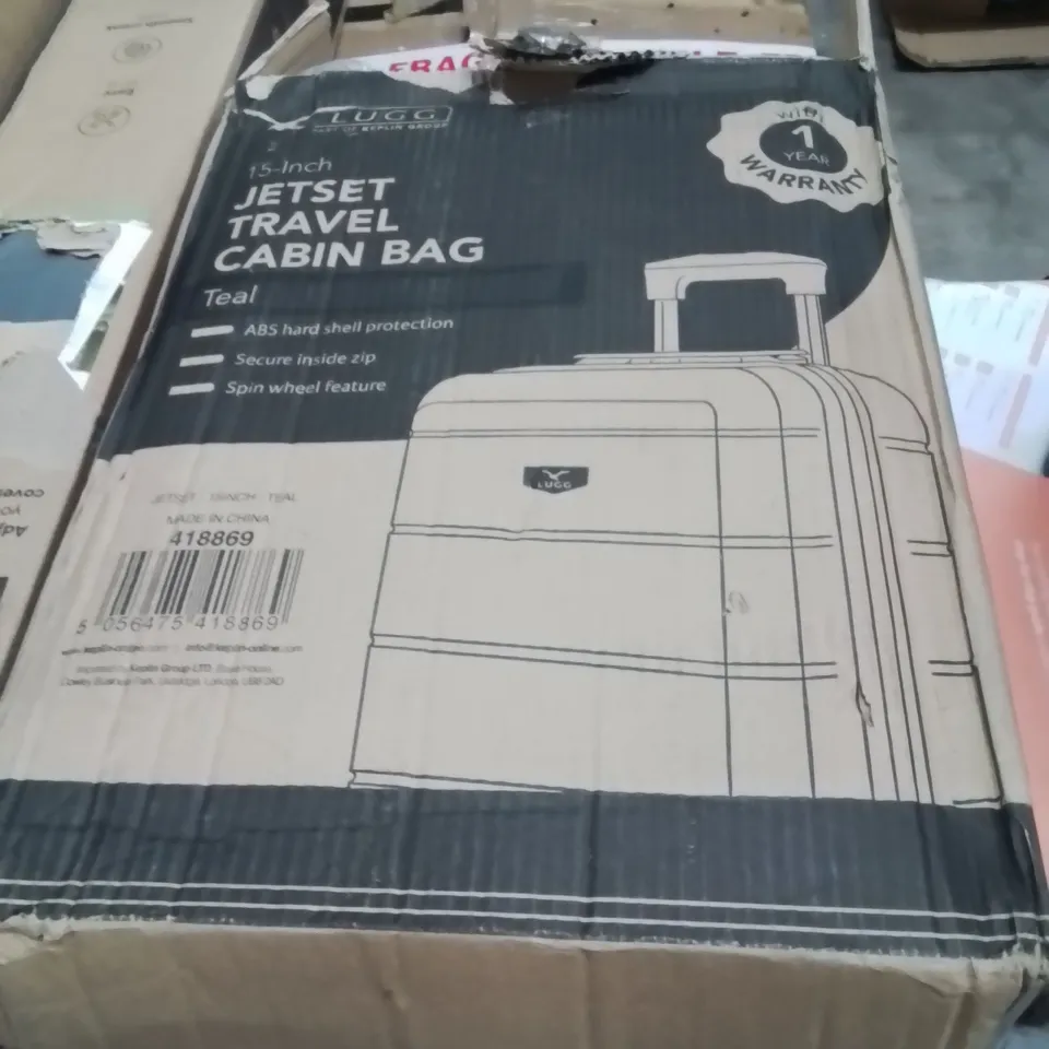 BOXED LUGG 15INCH JETSET TRAVEL CABIN BAG TEAL