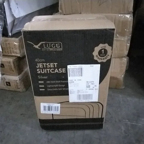 BOXED 40CM JET-SET SUITCASE SILVER