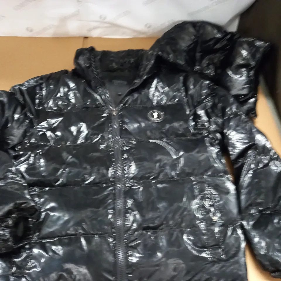 TRAPSTAR GLOSS BLACK PADDED COAT - M
