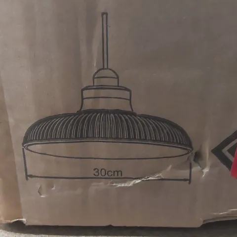 BOXED DESIGNER CLEAR LAMPSHADE - SHADE ONLY