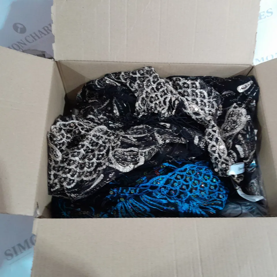 BOX OF ASSORTED PEACOCK SCARFS IN VARIOUS COLOURS