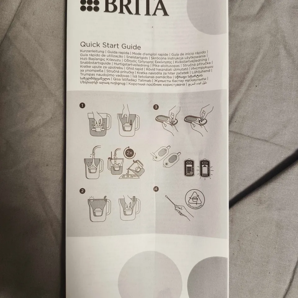 BRITA WATER FILTER PITCHER – CLEAR WITH BLACK HANDLE