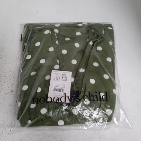 BAGGED NOBODYS CHILD ADDISON MIDI DRESS IN GREEN - UK 8