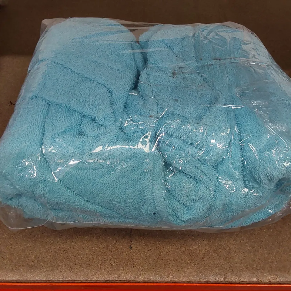 BAGGED UNISEX BATHROBE - BLUE (1 ITEM)