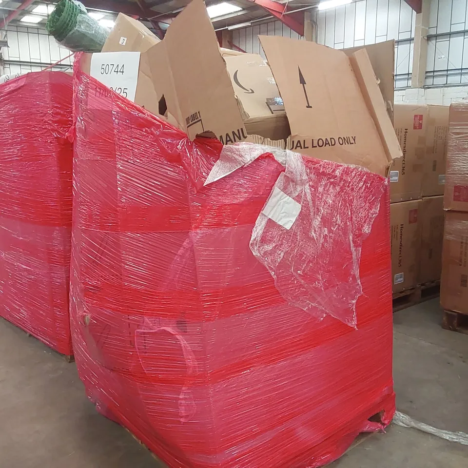 PALLET OF ASSORTED ITEMS INCLUDING: INDOOR INSECT KILLER, MULTIFUNCTIONAL FITNESS BOARD, LED CEILING LAMP, YOGA MAT, RUG ECT