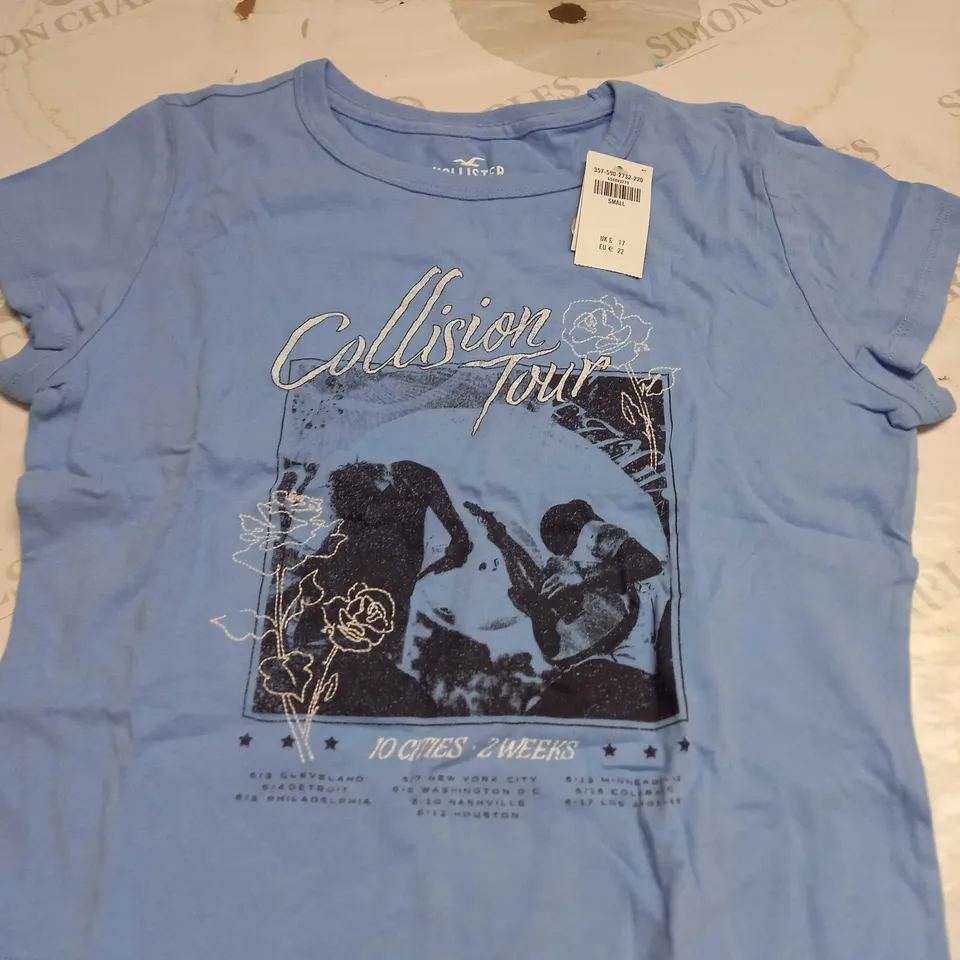 HOLLISTER GRAPHIC T-SHIRT SIZE S