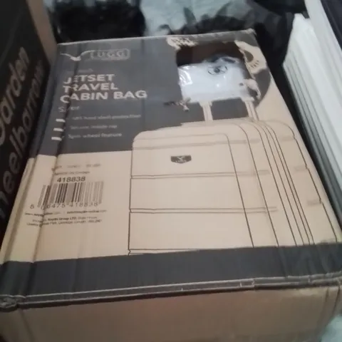 BOXED LUGG 15INCH JETSET TRAVEL CABIN BAG SILVER 