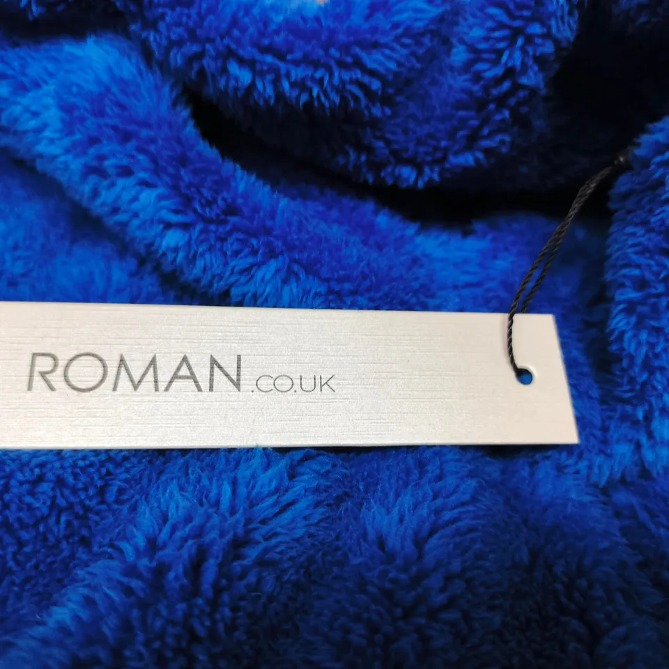 ROMAN SHERPA FLEECE JACKET - ROYAL BLUE - SIZE M
