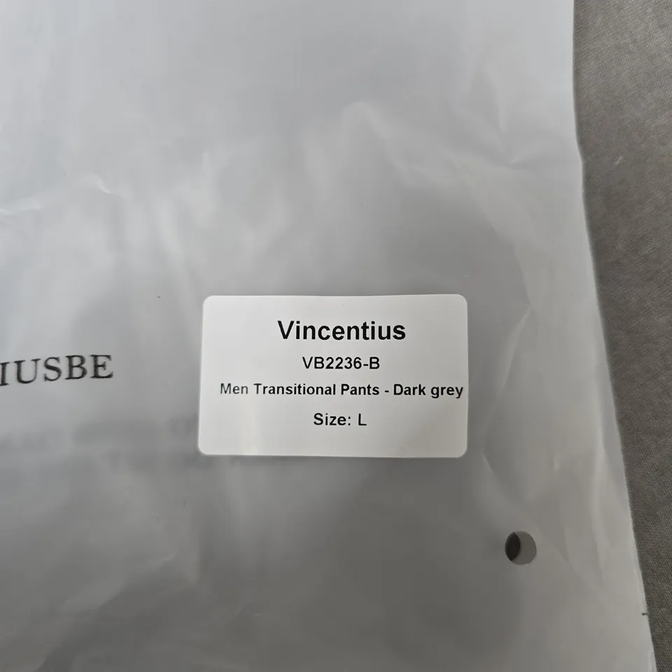 VINCENTIUS BV2236-B MEN'S TRANSITIONAL PANTS - DARK GREY, SIZE L
