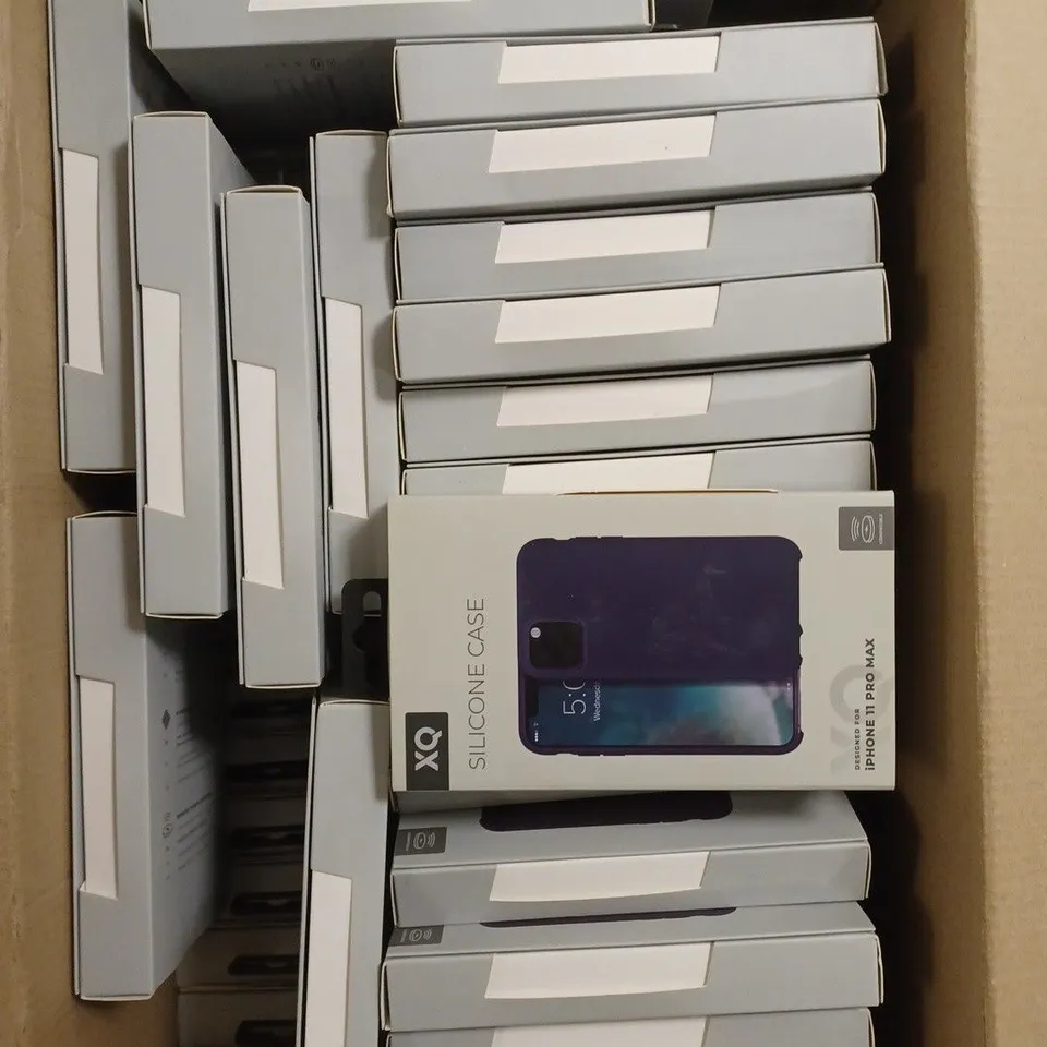 APPROXIMATELY 60 BRAND NEW BOXED XQ SILICONE PROTECTIVE CASES FOR IPHONE 6.5" 2019 MODEL 