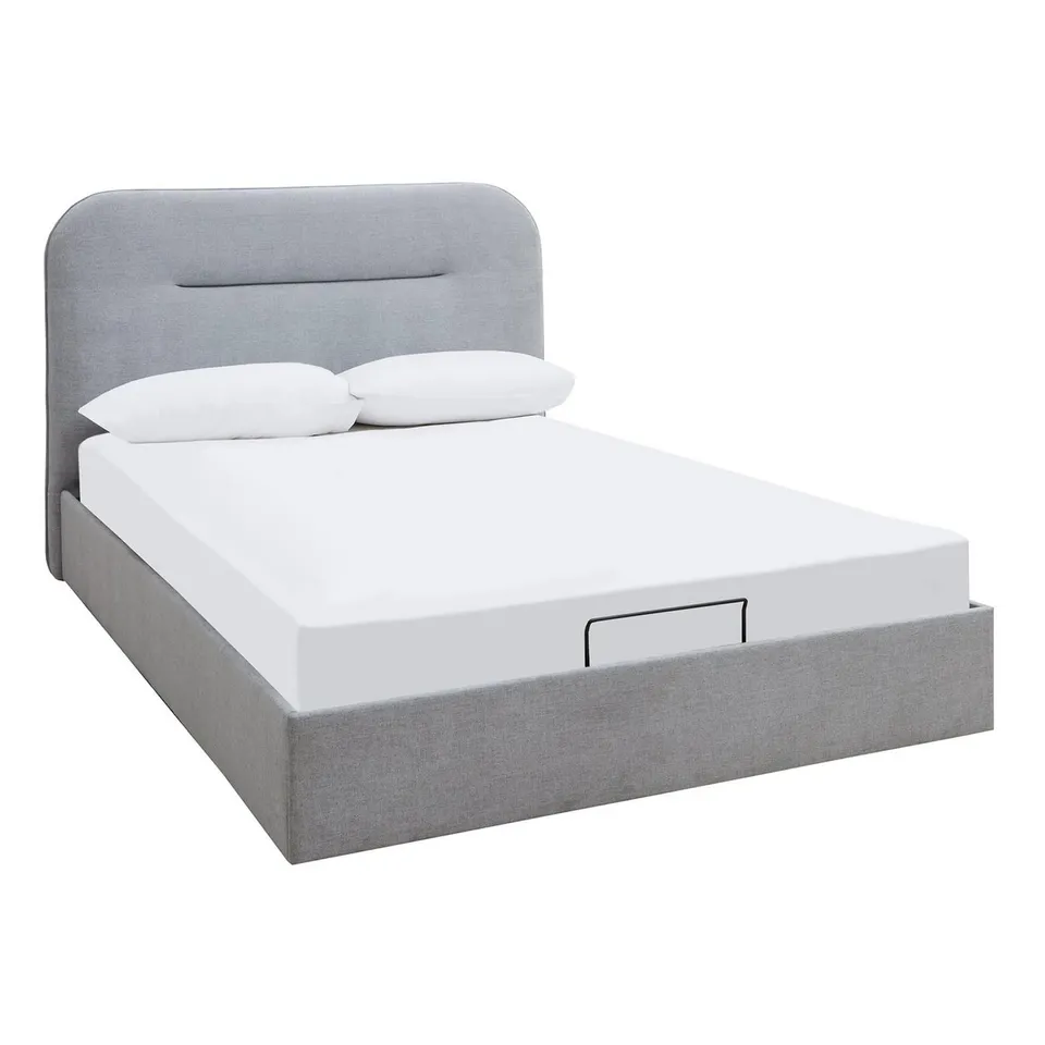 BOXED MELLOW DOUBLE OTTOMAN IN BED IN GREY - 4 BOXES