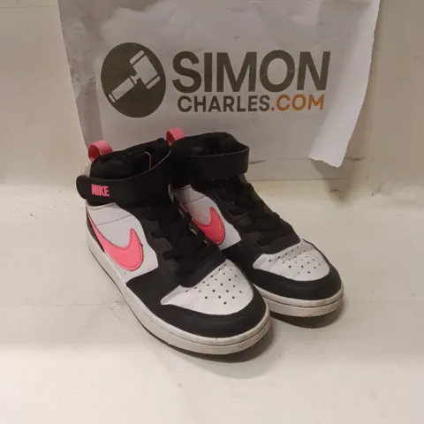 NIKE KIDS' SNEAKERS – BLACK, WHITE & PINK - SIZE UK12 EU30