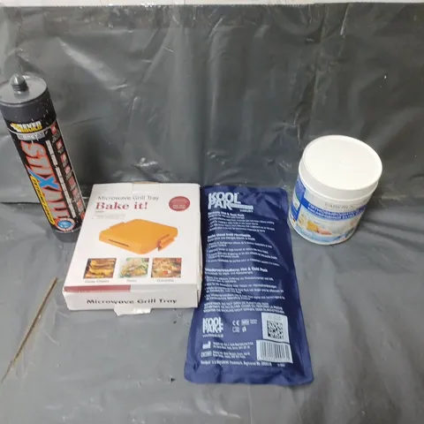BOX OF APPROXIMATELY 15 ASSORTED HOUSEHOLD ITEMS TO INCLUDE CLOTHES STAIN REMOVER, REUSUABLE HOT & COLD PACK ETC