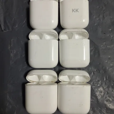 LOT OF 6 EMPTY APPLE AIRPODS 1ST GEN CHARGING CASES A1602 IN WHITE