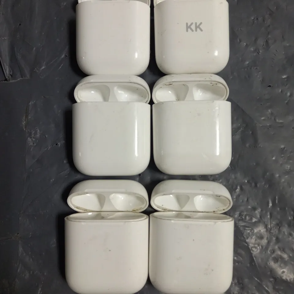 LOT OF 6 EMPTY APPLE AIRPODS 1ST GEN CHARGING CASES A1602 IN WHITE