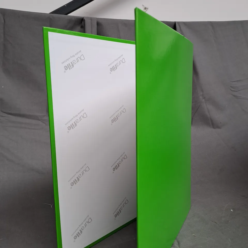 BOX OF 10 DURABLE FILE RING LIGHT GREEN BINDERS 