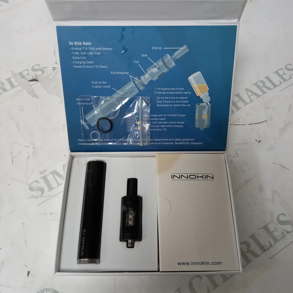 BOXED INNOKIN ENDURA T18E COMPLETE VAPING SYSTEM 