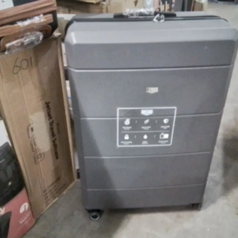 LARGE SUITCASE GREY & BLACK