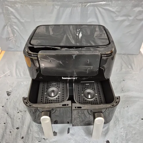 BOXED HOMESMART DUAL BASKET AIR FRYER IN BLACK - COLLECTION ONLY