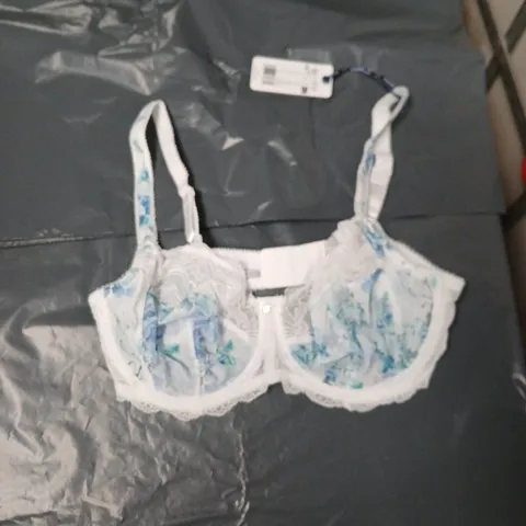 FANTASIE LUCIA SIDE SUPPORT BRA – FLORAL LACE, UK 34E (US 34DD)