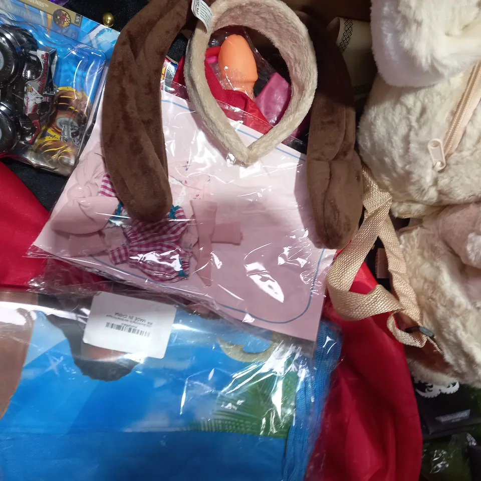 BOX OF APPROXIMATELY 20 ASSORTED TOYS AND GAMES TO INCLUDE PROJECT SWISH BASKETBALL NET, 1/144 WORK SHOP VOLUME 12 BIPLANE COLLECTION, BABYFANS RATTLE TOY, ETC