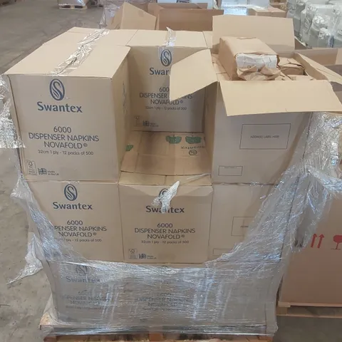 PALLET CONTAINING APPROXIMATELY 100,000 BRAND NEW SWANTEX NOVAFOLD DISPENSER NAPKINS