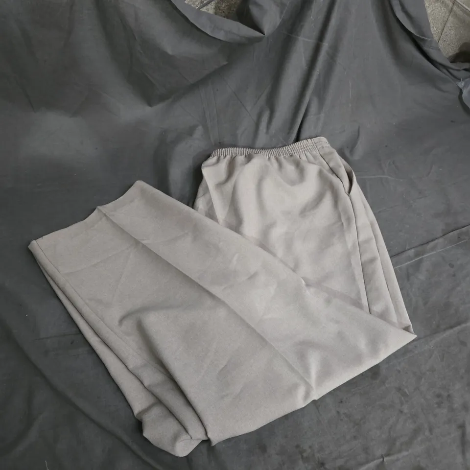 BEIGE ELASTICATED JOGGER TROUSERS, UK SIZE 24