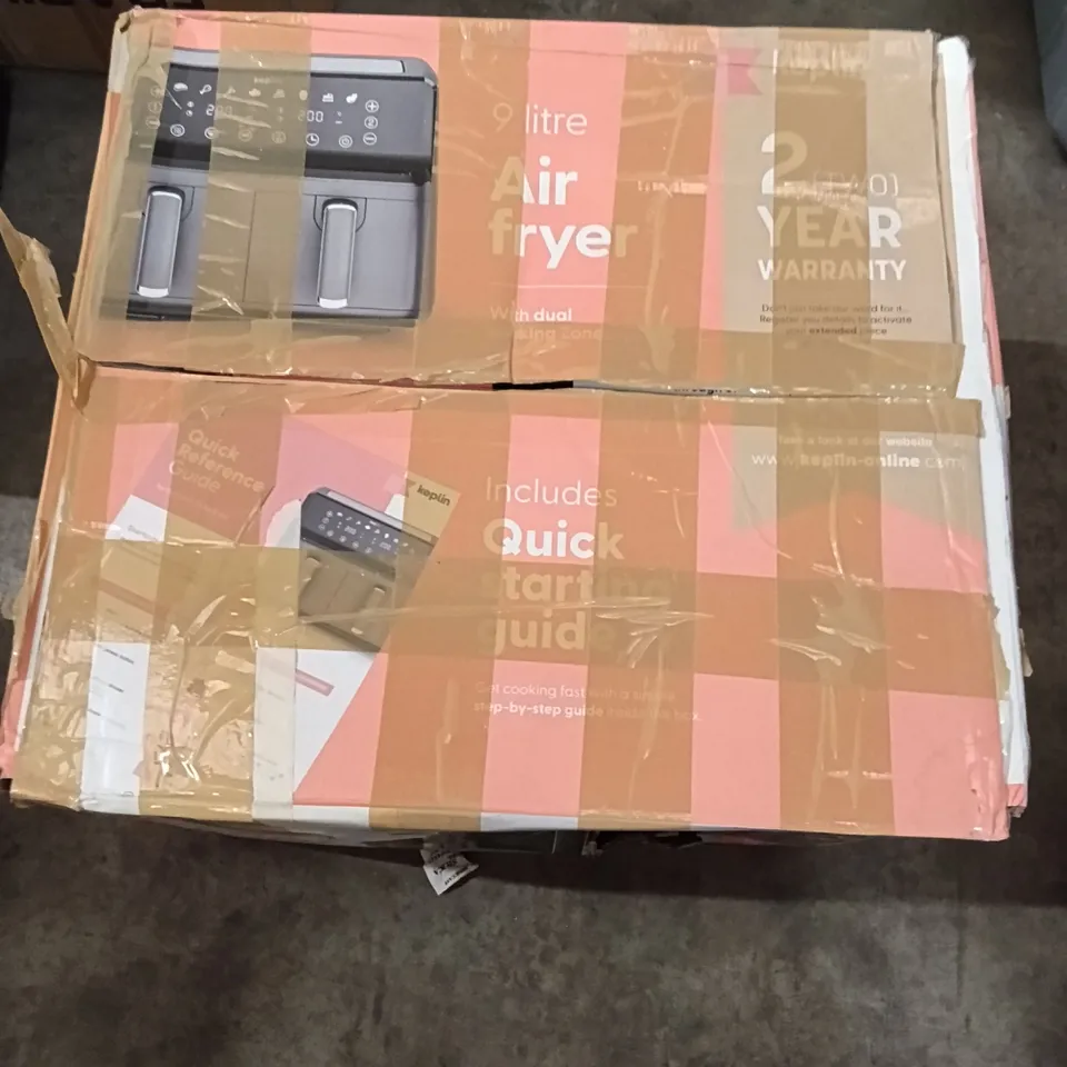 BOXED KEPLIN 9 LITRE AIR FRYER WITH DUAL COOKING ZONES