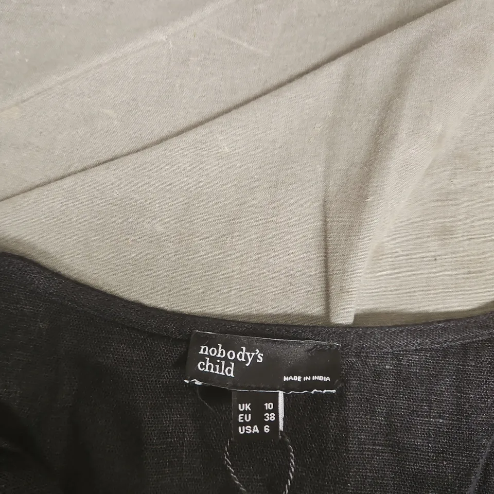 NOBODY'S CHILD TEESA TOP – BLACK, UK 10 (EU 38, US 6)