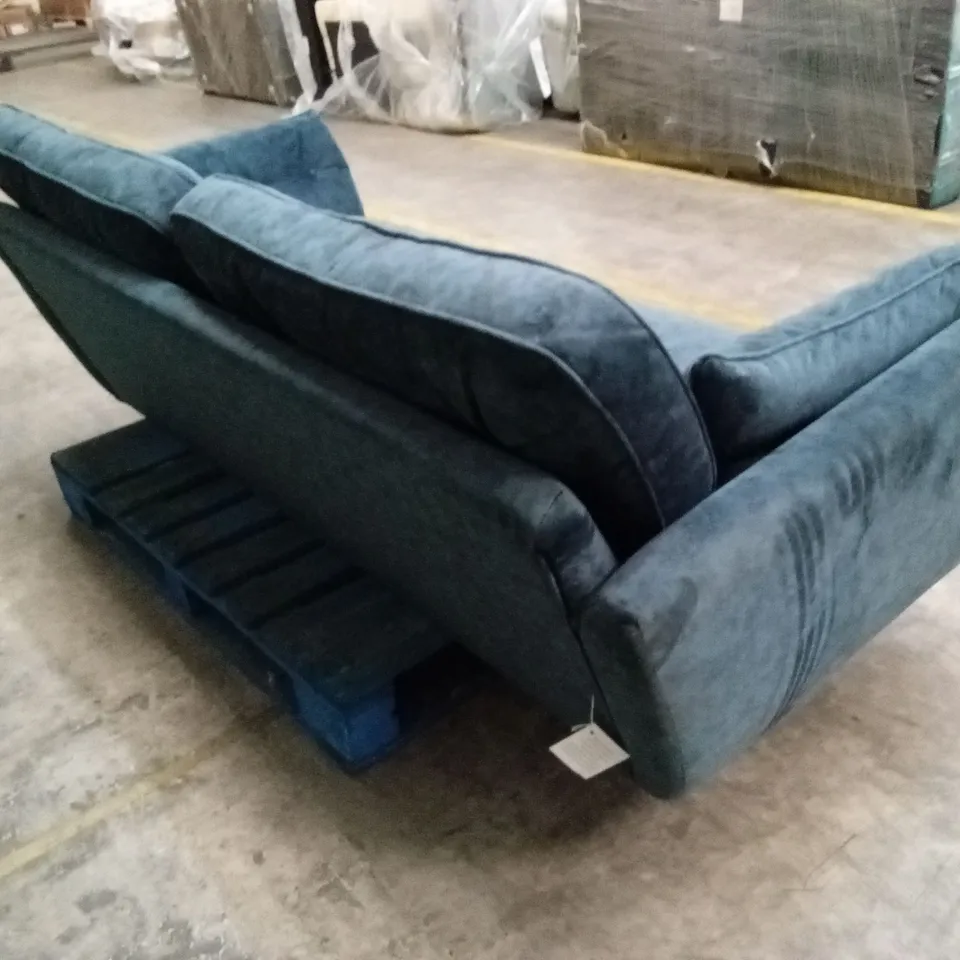 PAULO FABRIC 3 SEATER SOFA - NAVY