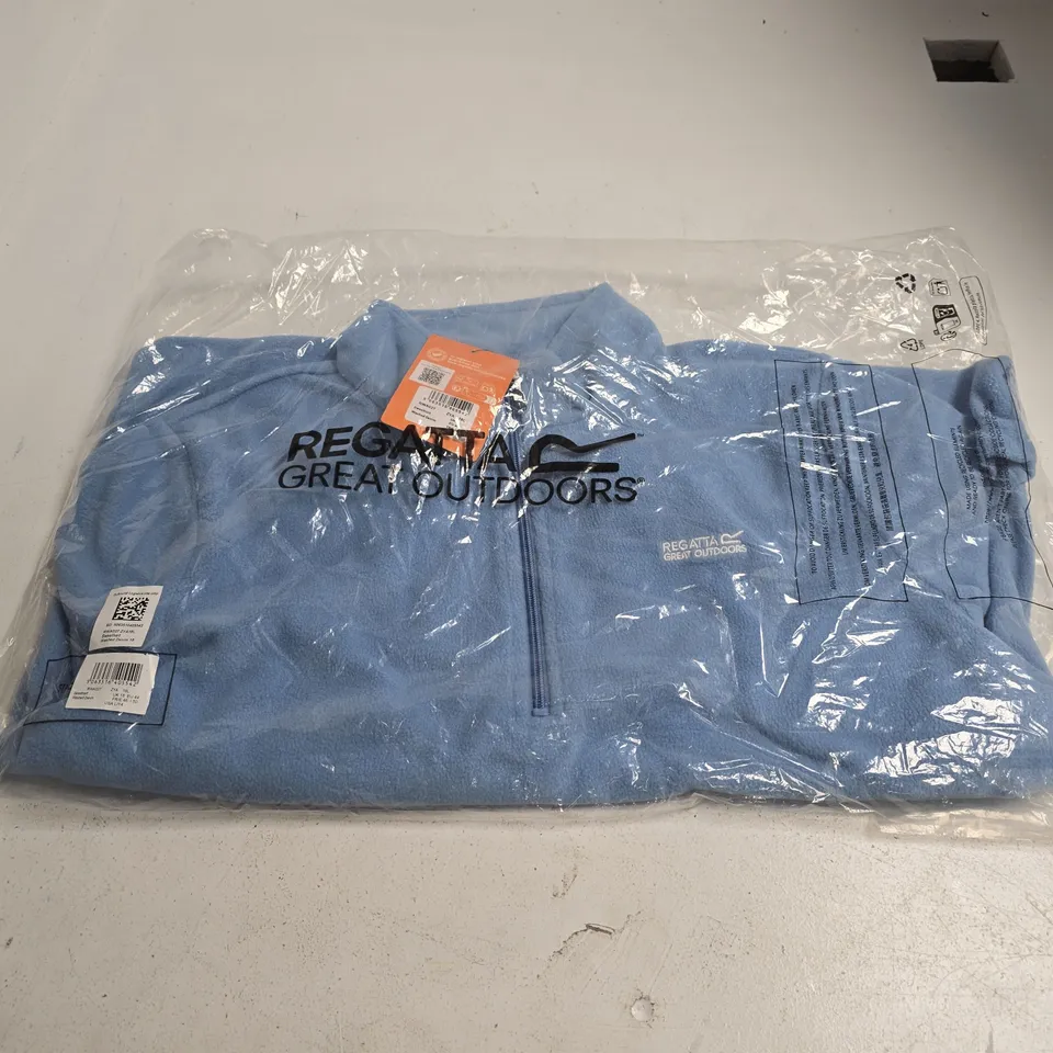 BAGGED REGATTA WOMEN'S SWEETHART LIGHTWEIGHT HALF-ZIP FLEECE IN LIGHT BLUE - UK 18