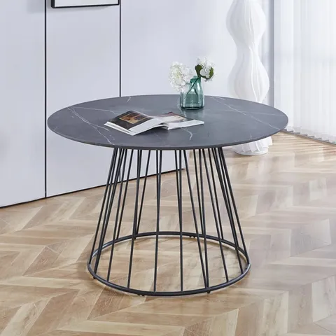 BOXED MOSE ROUND 120CM DINING TABLE (2 BOXES)