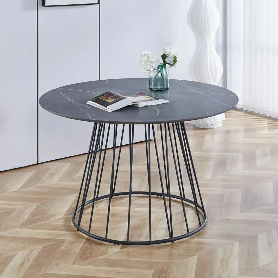 BOXED MOSE ROUND 120CM DINING TABLE (2 BOXES)