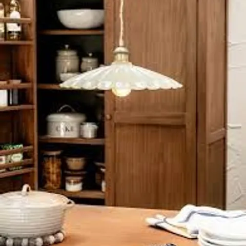  BOXED WANSTROW CEILING PENDANT LARGE CHALK