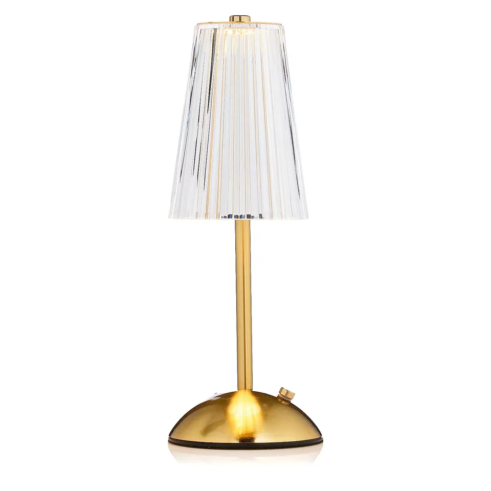 BELL & HOWELL GOLD RECHARGEABLE TOUCH CONTROL TABLE LAMP