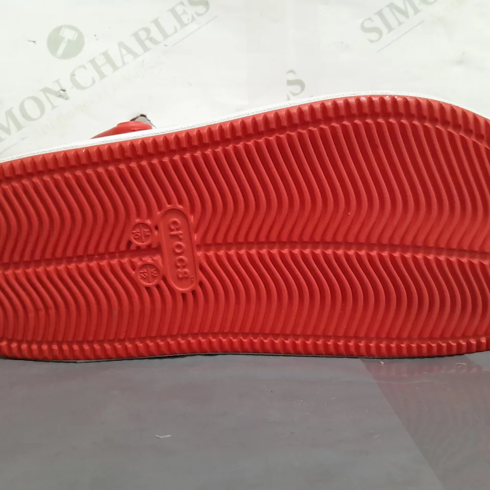 PAIR OF CROCS OFF COURT CLOGS IN RED UK M9/W10