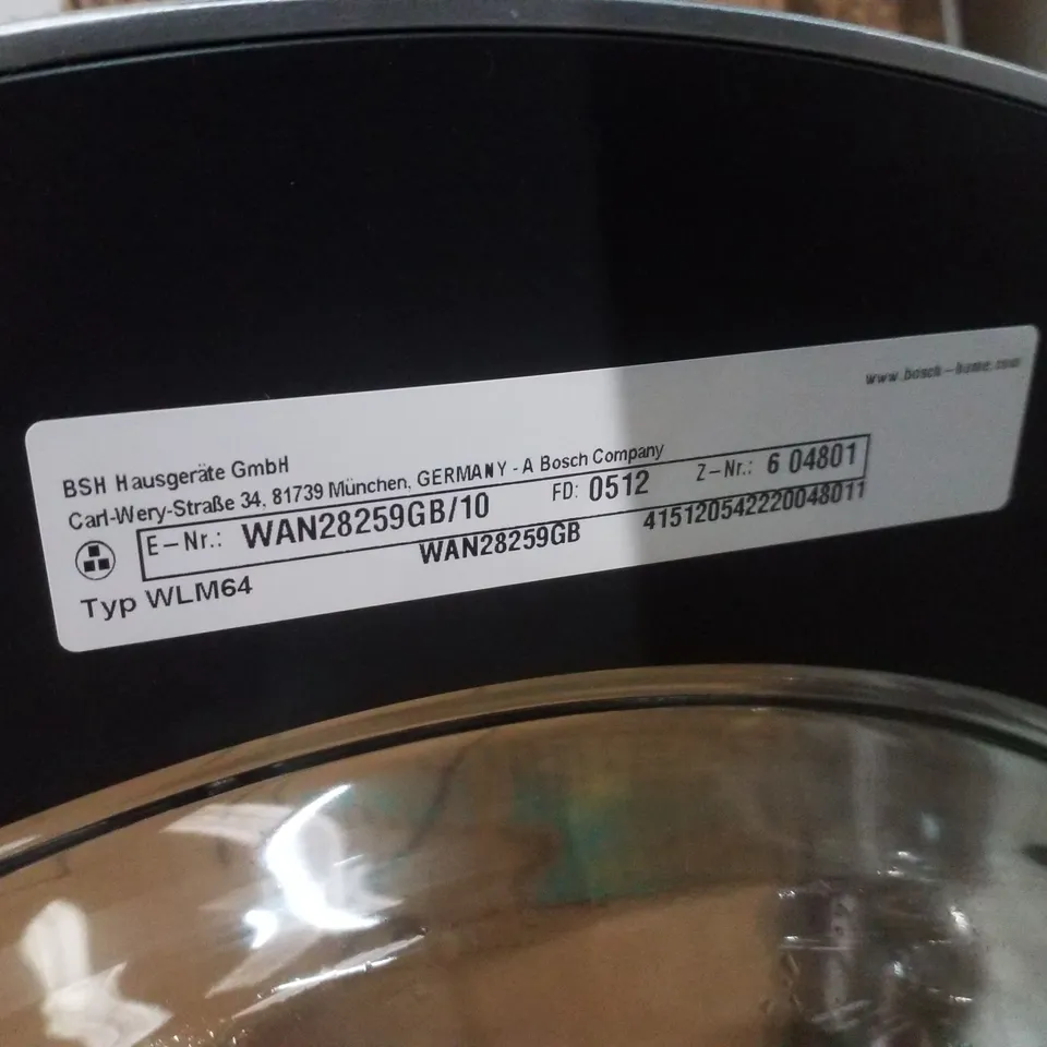 BOSCH SERIES 4 WAN28259GB 9KG LOAD, 1400RPM SPIN FREESTANDING WASHING MACHINE - IRON ASSIST, SPEEDPERFECT, ECO SILENCE DRIVE, LED DISPLAY - WHITE