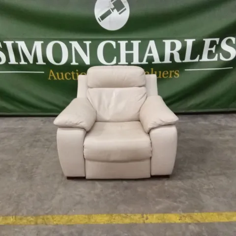 QUALITY DESIGNER FRANCO FERRI LEATHER ELECTRIC RECLINER ARMCHAIR