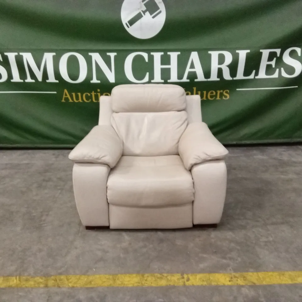 QUALITY DESIGNER FRANCO FERRI LEATHER ELECTRIC RECLINER ARMCHAIR