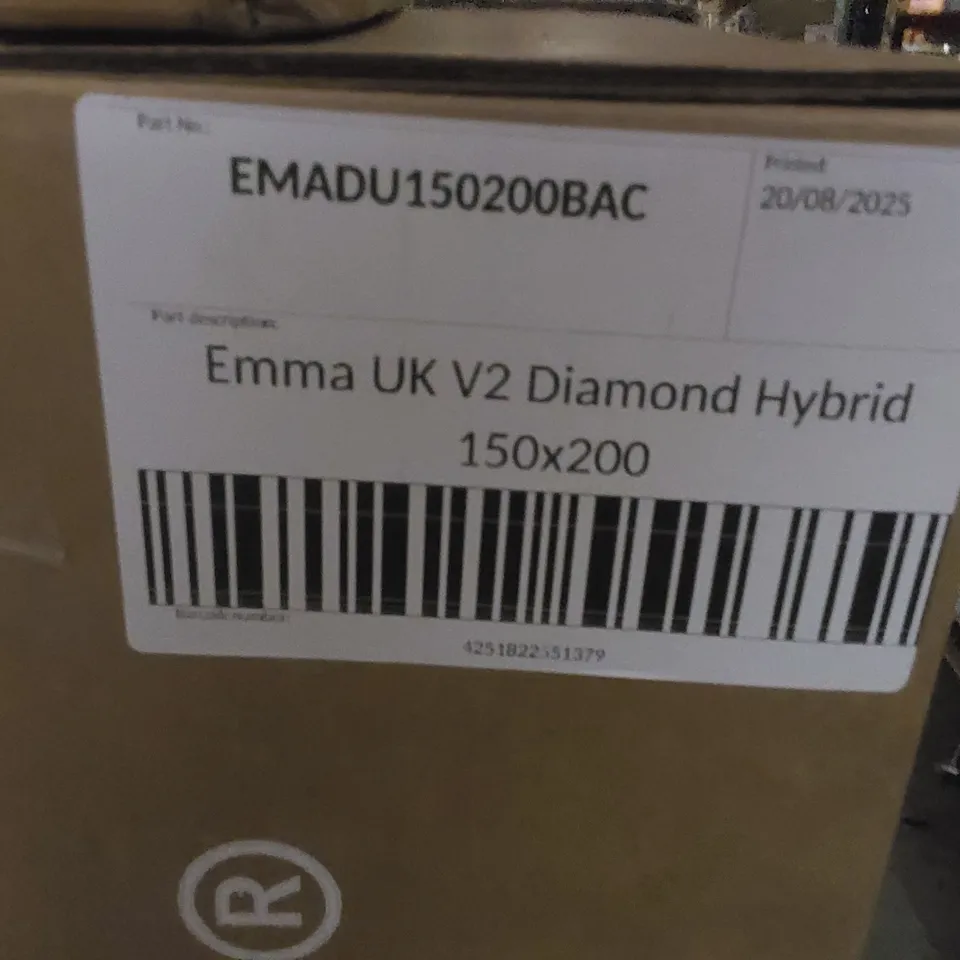 BRAND NEW BOXED EMMA UK V2 DIAMOND HYBRID 150 x 200CM KING SIZE MATTRESS 