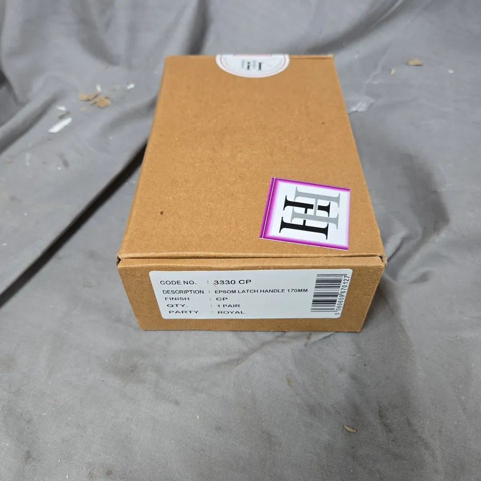 EPSOM LATCH HANDLES 170MM – CP FINISH, PAIR (BOX OF 6) 