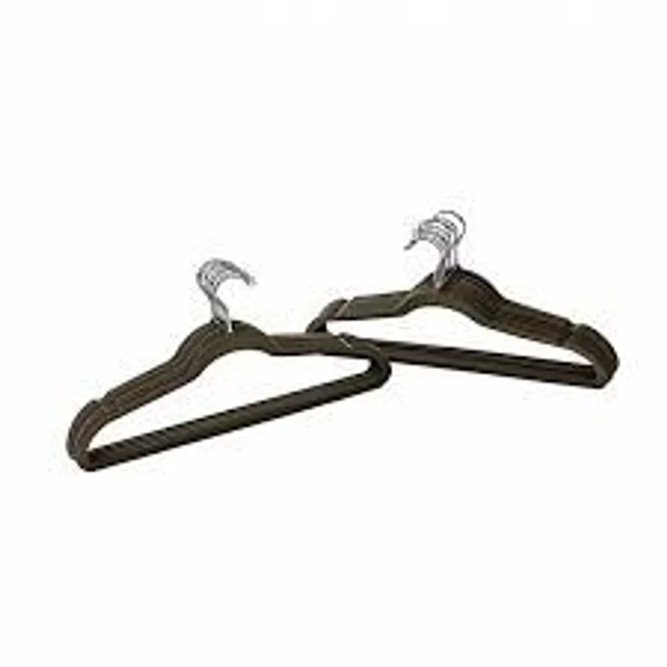 OYPLA PACK OF 20 GREY NON-SLIP SPACE SAVING VELVET CLOTHES GARMENT COAT SUIT HANGERS