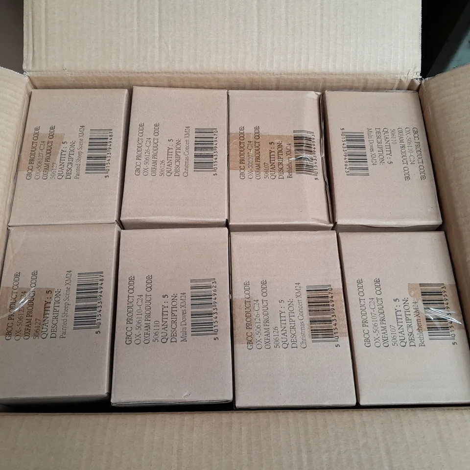 LOT OF 8 5-PACK BOXES OF BIRD THEMED OXFAM CARDS